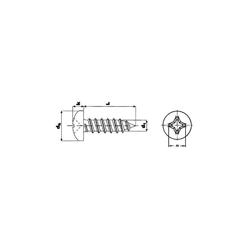 Tornillos Rosca Chapa DIN 7981 4,2 x 16 mm - 20 Uds