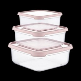 SET 3 TUPPER CUADRADO ROSA...